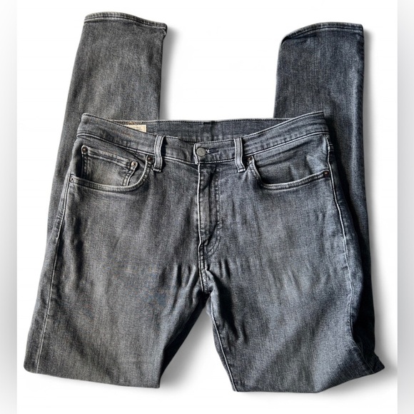 Levi's 512 Men's Gray Skinny Grunge Emo Indie Sleeze Slim Fit Jeans 32 by 34 - Picture 2 of 6